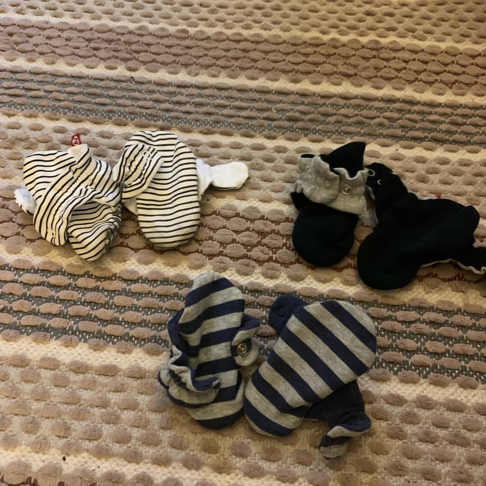 NWOT Zutano baby booties lot of 3 - 3 months and 6months